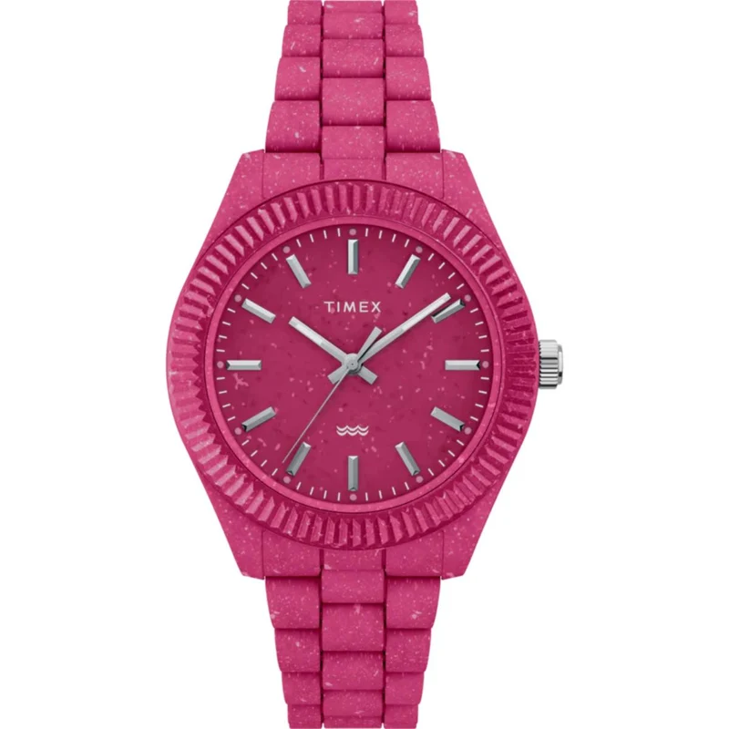 Timex Legacy Ocean 37mm Pink Dial Plastic Ladies Quartz Watch TW2V77200
