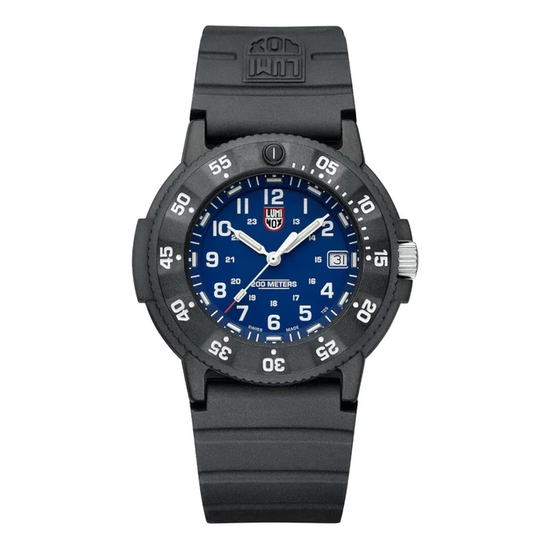 Luminox Navy Seal 43mm Blue Dial Rubber Mens Quartz Watch XS.3003.EVO.S