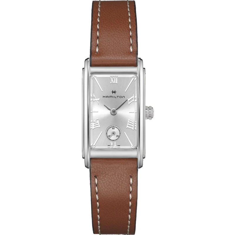 Hamilton American Classic 19mm Silver Dial Leather Ladies Quartz Watch H11221550