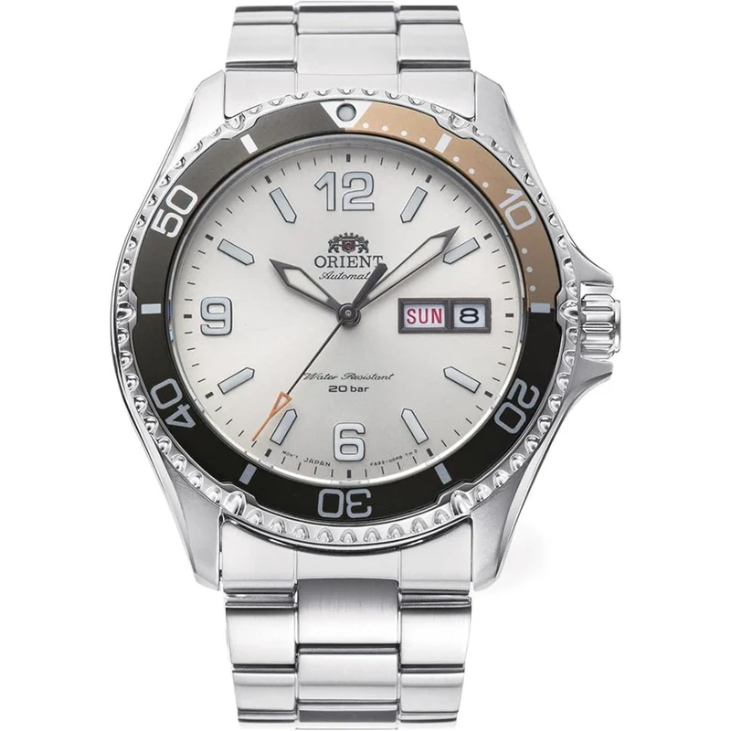 Orient Mako 42mm Ivory Dial Steel Mens Automatic Watch RA-AA0821S39B