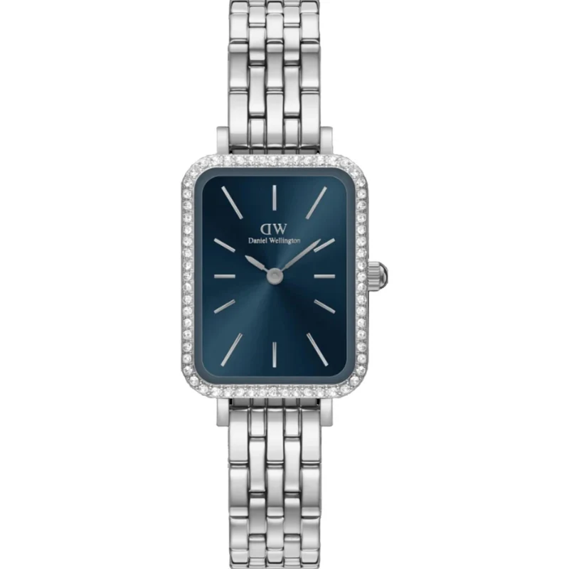 Daniel Wellington Quadro 20mm Blue Dial Steel Ladies Quartz Watch DW00100670