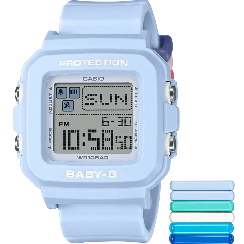 Casio BABY-G Digital Blue Resin Strap Women's Watch BGD-10L-2ER