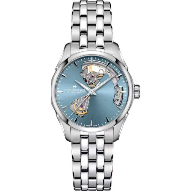 Hamilton Jazzmaster 36mm Open Heart Blue Dial Steel Ladies Automatic Watch H32215140