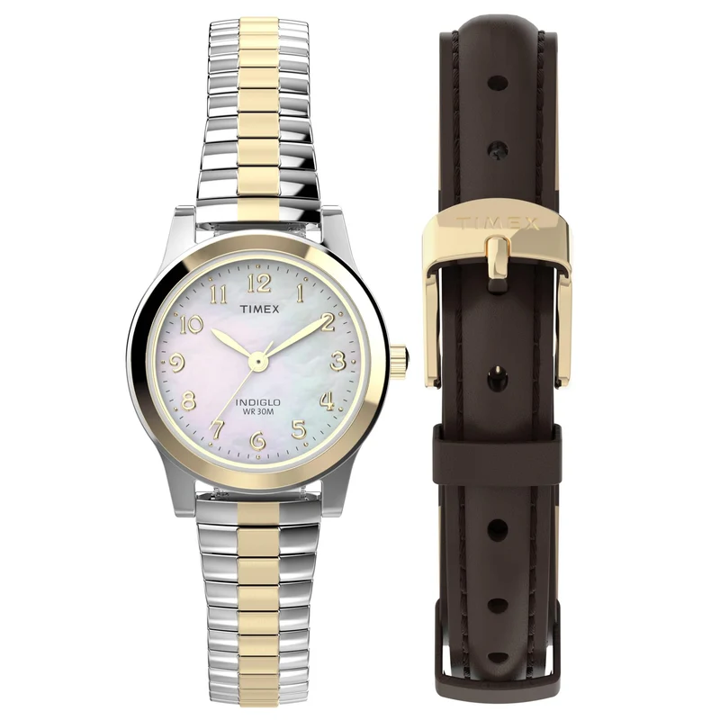 Timex Easy Reader 25mm Mother of Pearl Steel Ladies Quartz Watch TWG063400