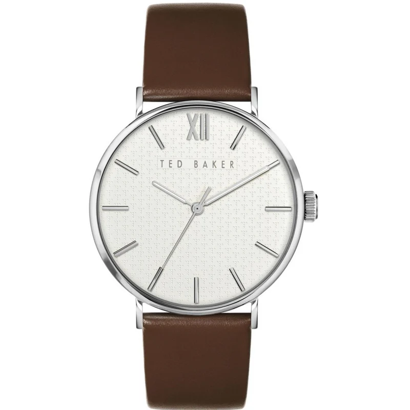 Ted Baker Phylipa White Dial Leather Strap Men's Watch BKPPGS215