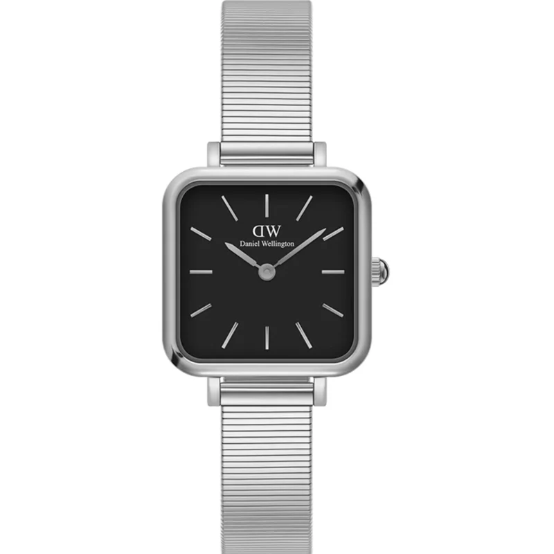 Daniel Wellington Quadro 22mm Black Dial Steel Ladies Quartz Watch DW00100522
