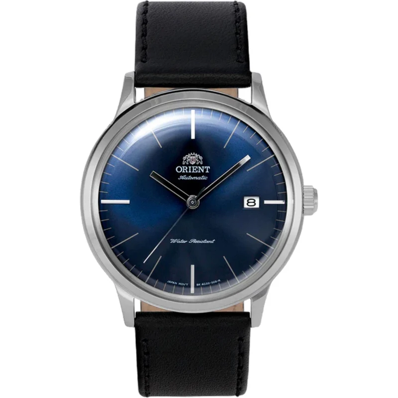 Orient Bambino 40.5mm Blue Dial Leather Mens Automatic Watch TAC0000DD0