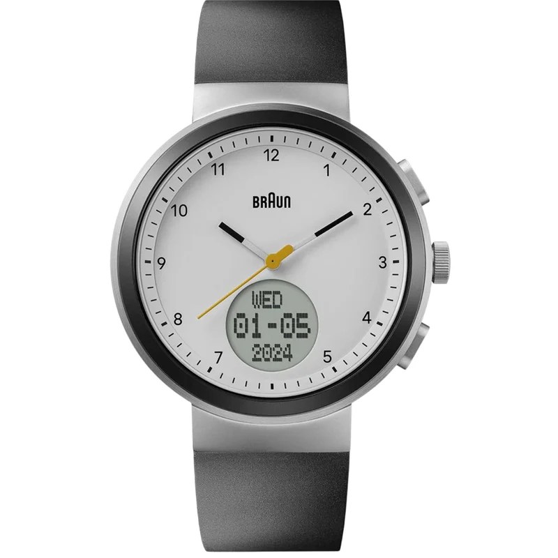 Braun Step Watch White Dial Silicone Strap Watch BN0299PWHBKG