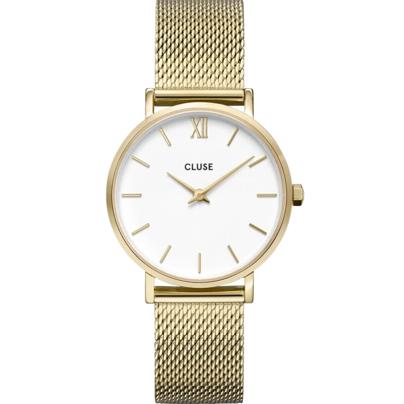 CLUSE Minuit Quartz White Dial Steel Strap Women's Watch CW0101203007