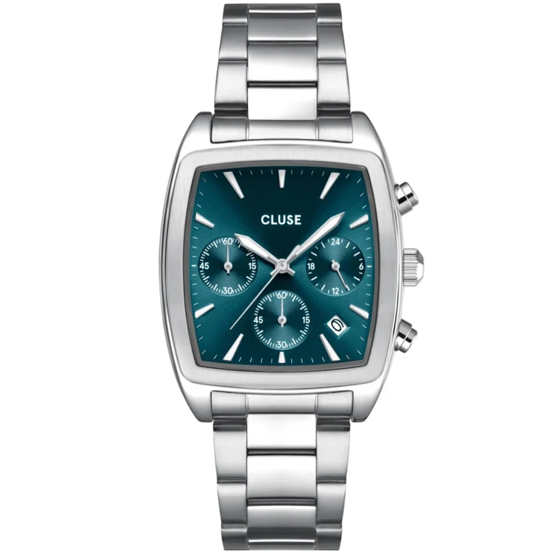 CLUSE Quartaut Quartz Chronograph Blue Dial Steel Strap Men's Watch CW52001