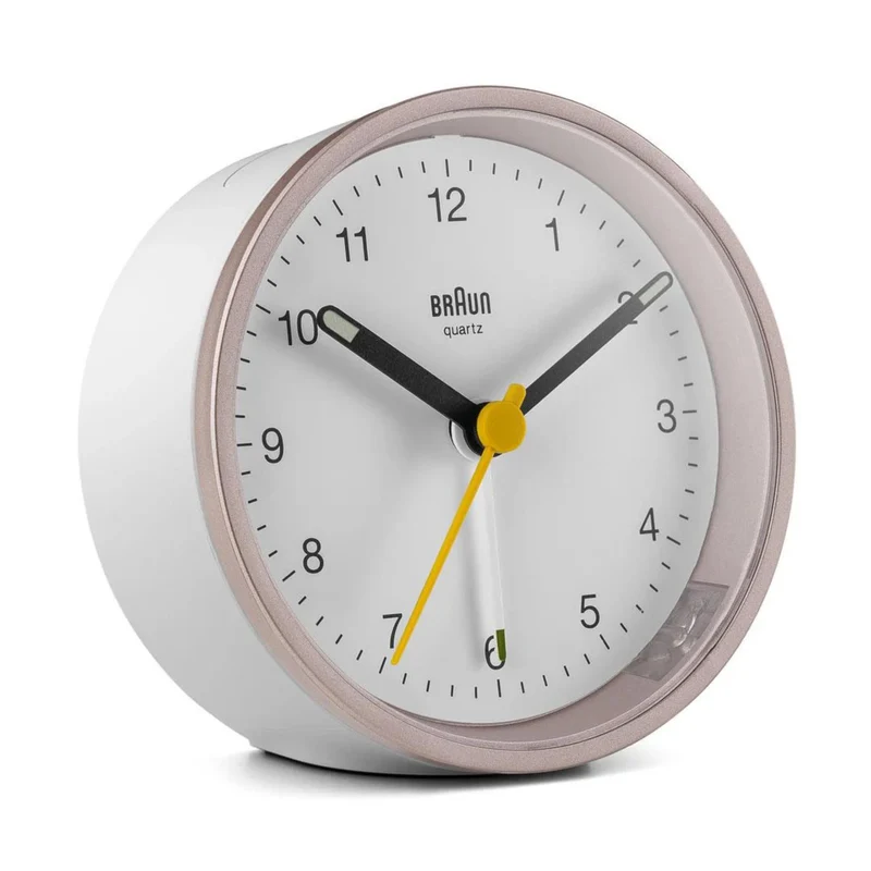 Braun Classic Quartz White Dial Alarm Clock BC12PW