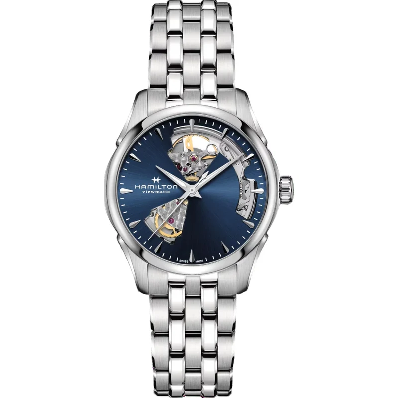 Hamilton Jazzmaster 36mm Open Heart Blue Dial Steel Automatic Watch H32215141
