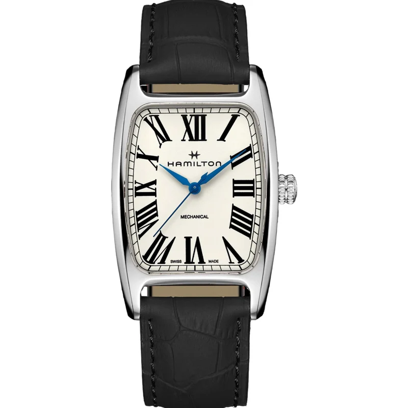 Hamilton American Classic Boulton 34mm White Dial Leather Hand-Wound Watch H13519711