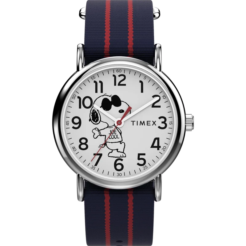 Timex Peanuts 38mm White Dial Textile Quartz Watch TW2Y31100
