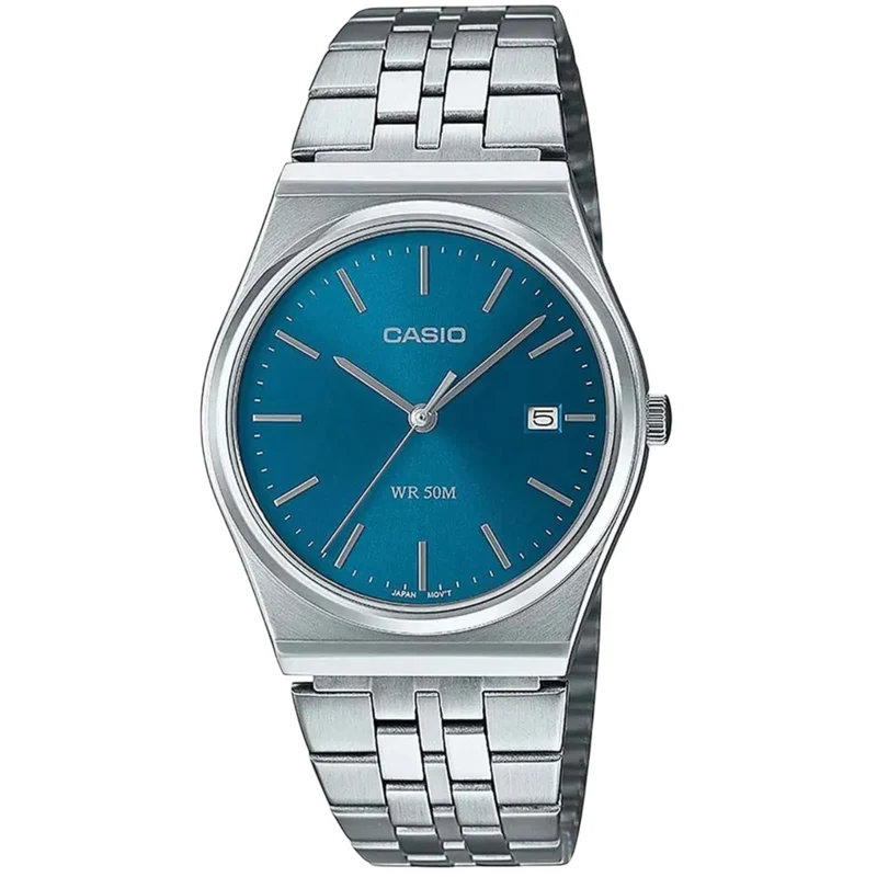 Casio MTP Collection 35mm Blue Dial Steel Mens Quartz Watch MTP-B145D-2A2VEF