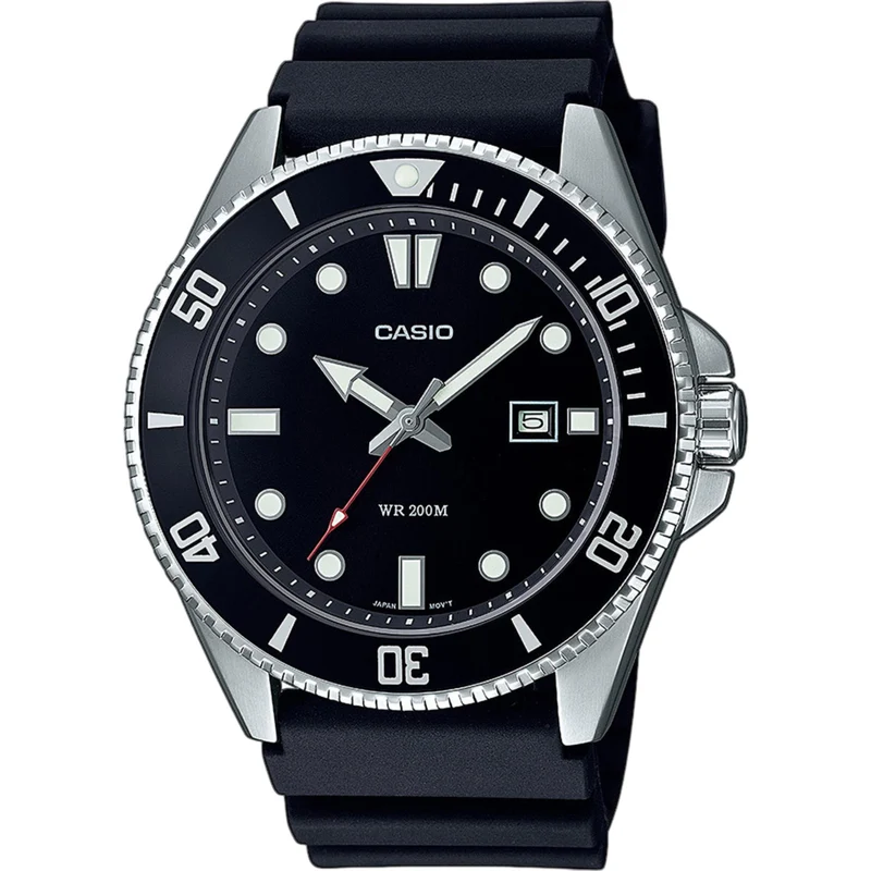 Casio Marlin Quartz Black Dial Resin Strap Men's Watch MDV-107-1A1VEF