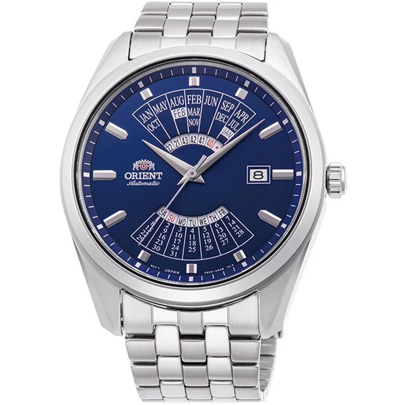Orient Multi-Year Calendar 43.5mm Blue Dial Steel Mens Automatic Watch RA-BA0003L30B