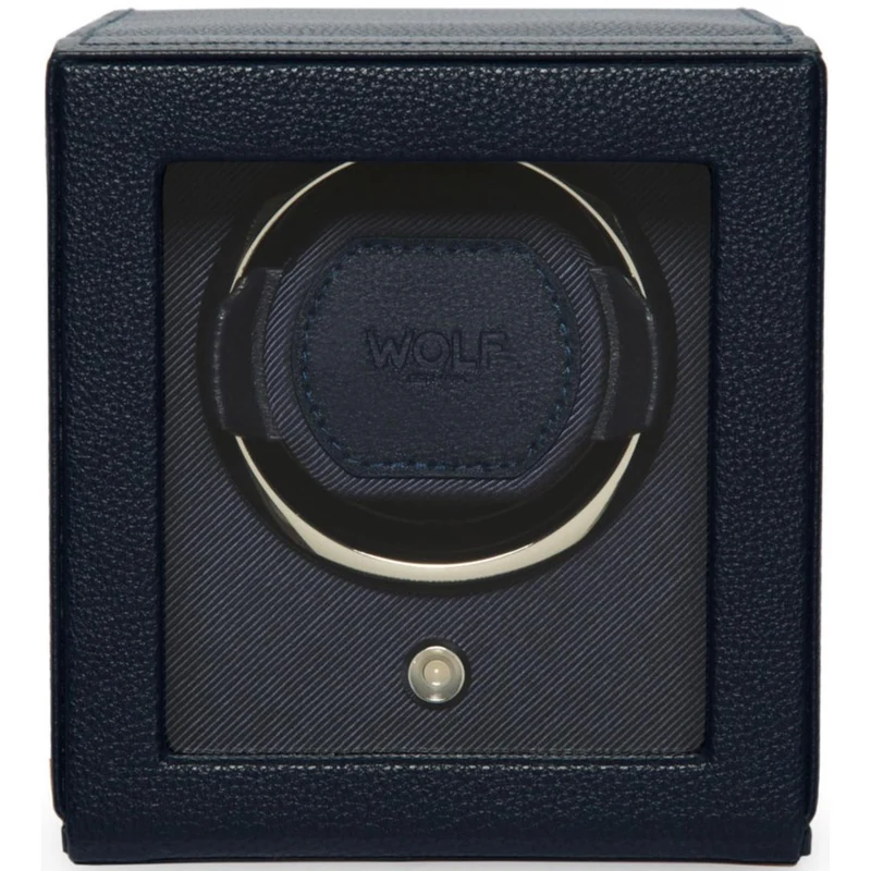 WOLF Cub Single Watch Winder Navy with Cover 461117