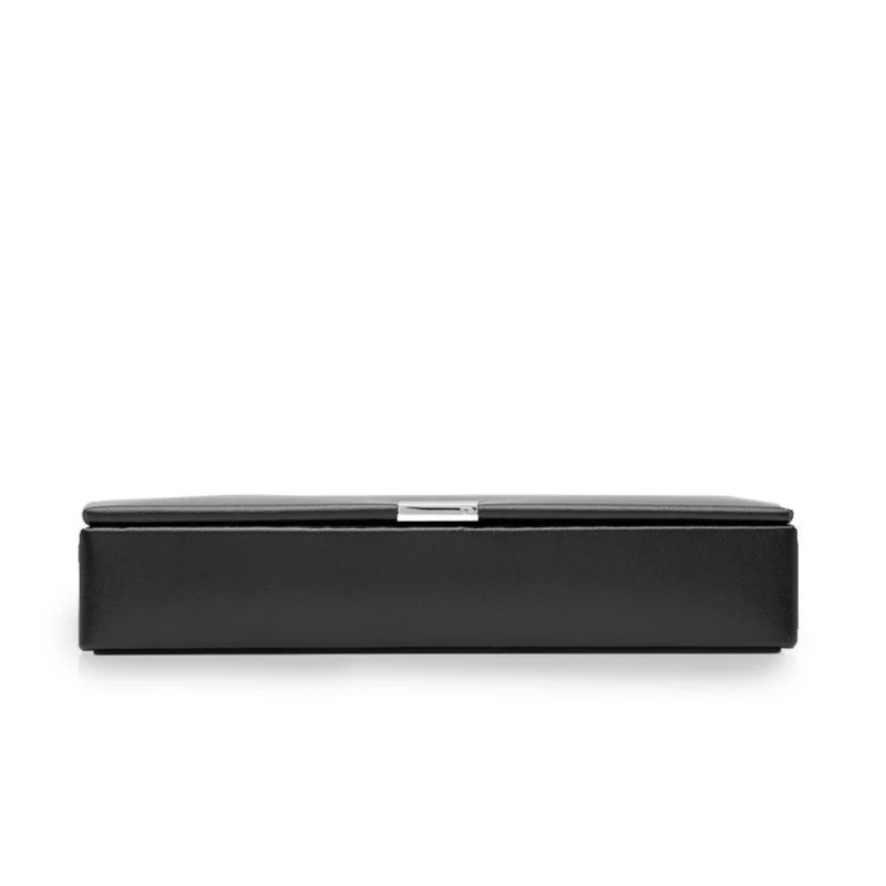 WOLF Heritage 15-Piece Cufflink Box Black Leather 290502