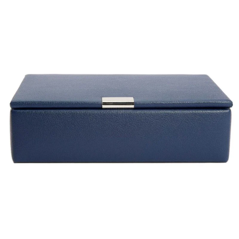 WOLF Heritage 8-Piece Cufflink Box Navy Leather 290217