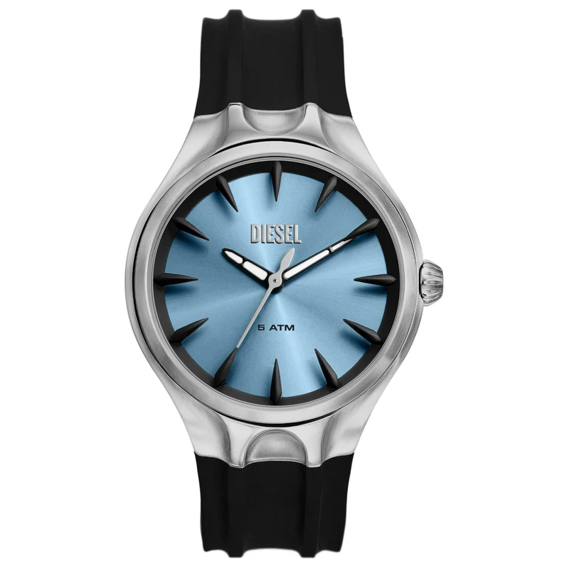 Diesel Streamline 44mm Blue Dial Silicone Mens Quartz Watch DZ2216
