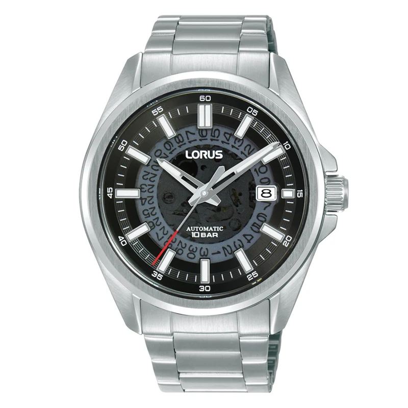 Lorus Automatic Black Stainless Steel Strap Black Dial Men’s Watch RU401AX9
