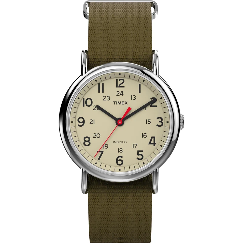 Timex Weekender 38mm Cream Dial Fabric Mens Quartz Watch T2N651