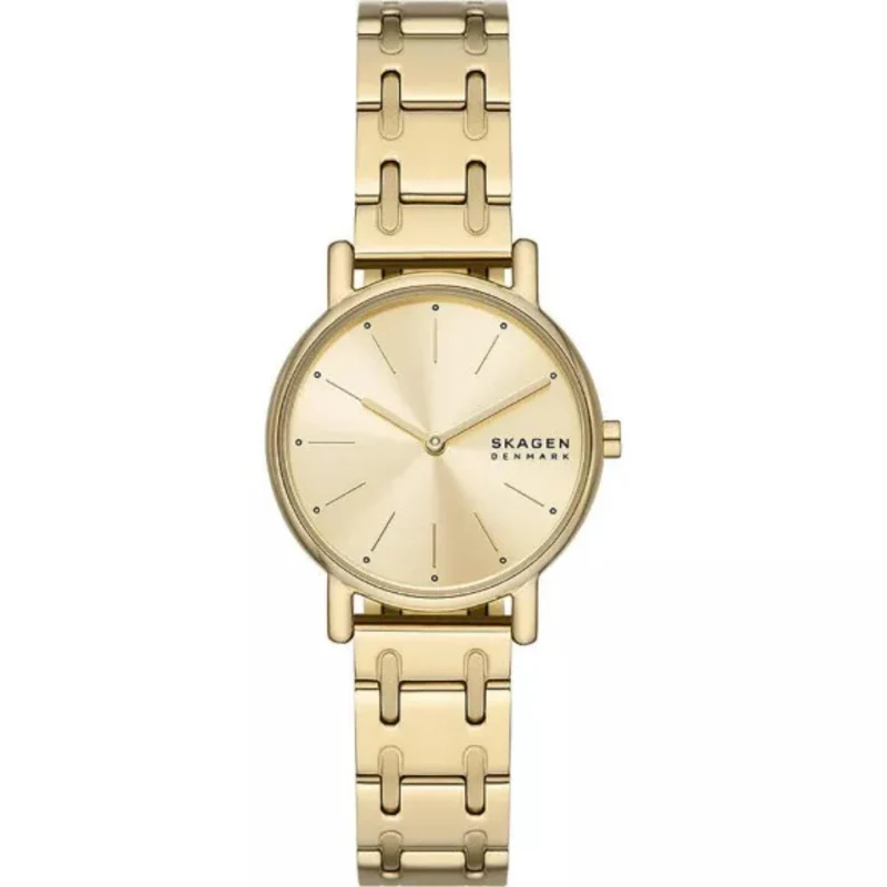 Skagen Signatur Lille Gold Stainless Steel Bracelet Gold Dial Women’s Watch SKW3124