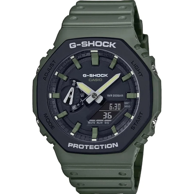 Casio G-Shock 2100 Series 45.5mm Analogue-Digital Resin Mens Quartz Watch GA-2110SU-3AER