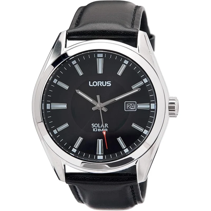 Lorus Solar Black Dial Men's Watch RX339AX9