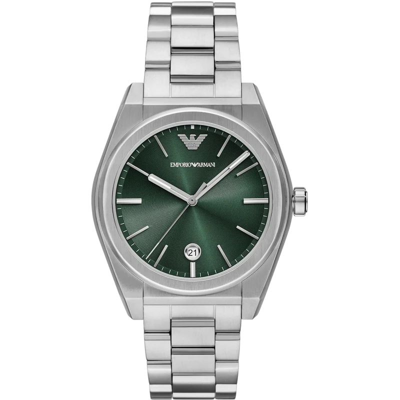 Emporio Armani Federico 41mm Green Dial Steel Mens Quartz Watch AR11621