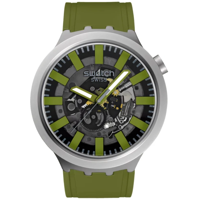 Swatch Thru The Underbrush Green Dial Watch SB07S118
