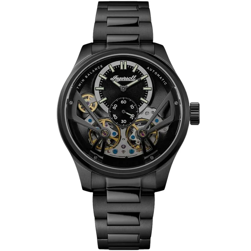 Ingersoll 1892 The Naismith Automatic Black Dial Leather Strap Men’s Watch I16102