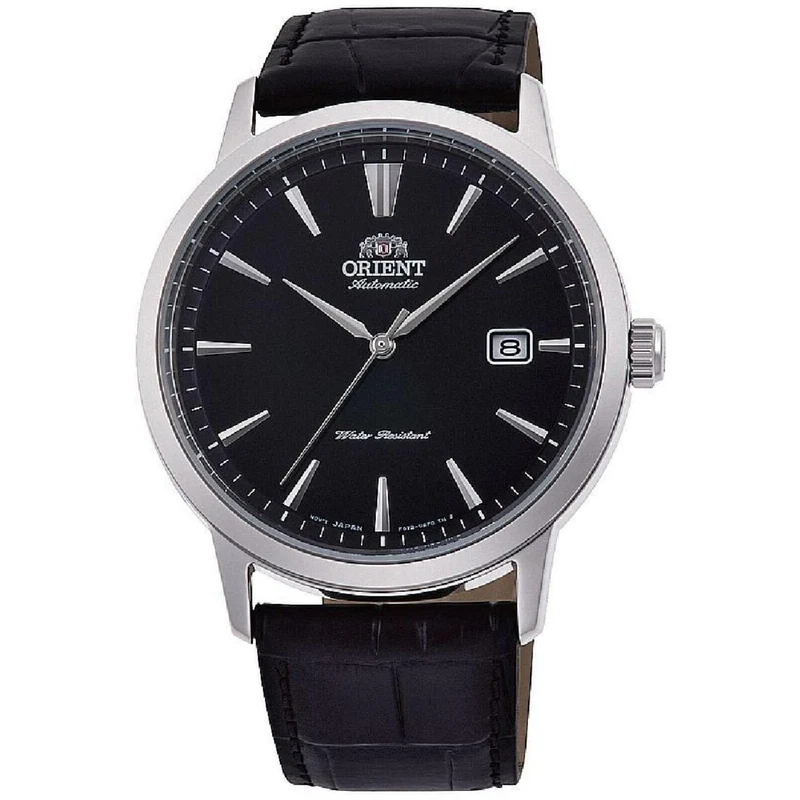 Orient Contemporary 42mm Black Dial Leather Mens Automatic Watch RA-AC0F05B10B