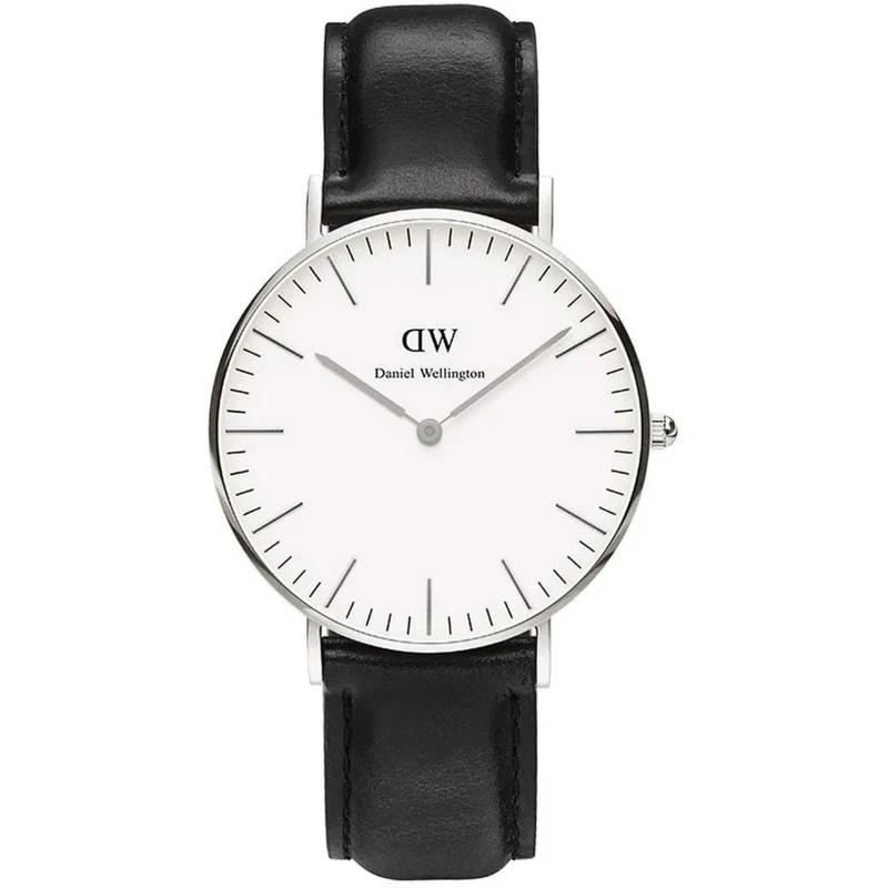 Daniel Wellington Classic 36mm White Dial Leather Mens Quartz Watch DW00100053