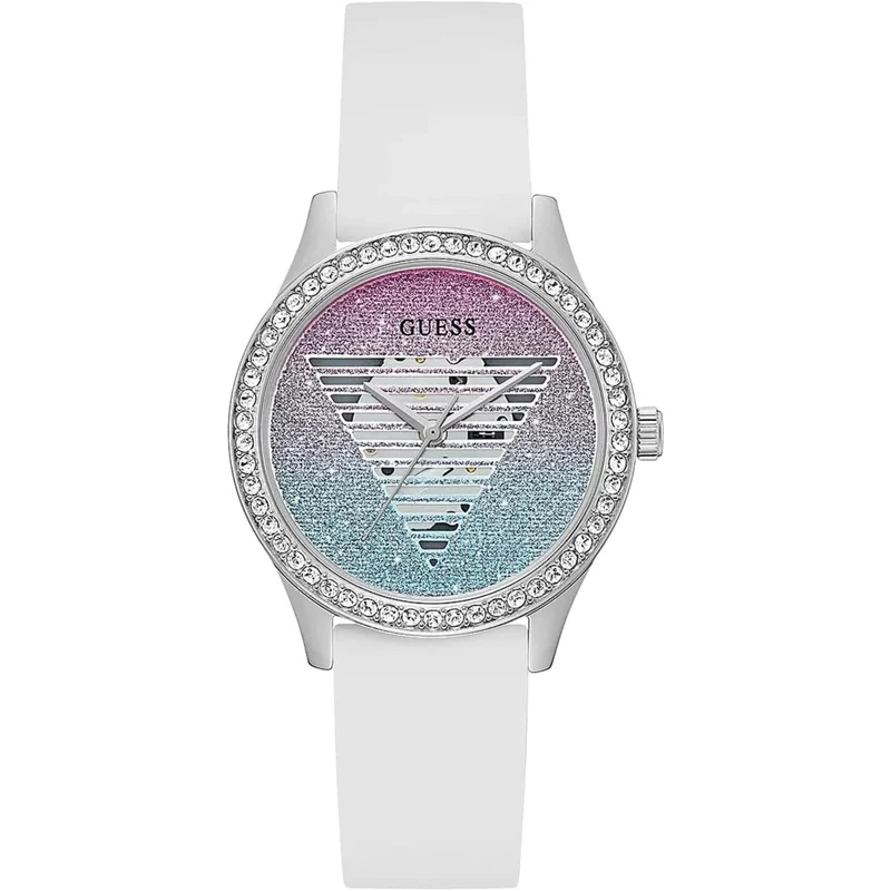 Guess Glitter Blue Silicone Strap Women's Watch GW0530L5