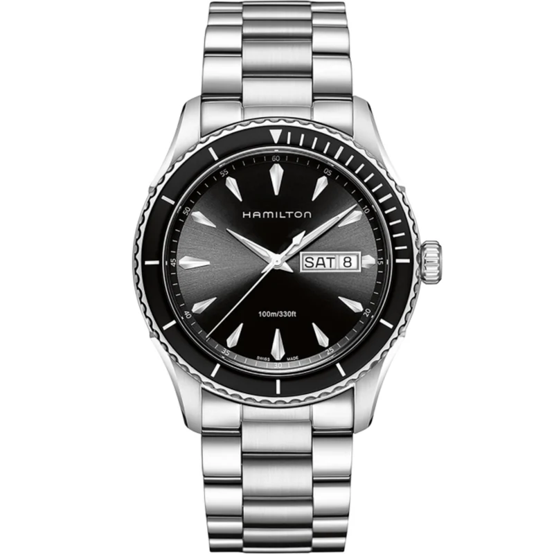 Hamilton Jazzmaster 42mm Black Dial Steel Mens Quartz Watch H37511131