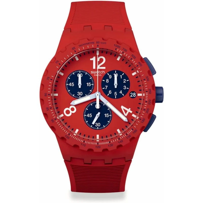 Swatch Primarily Chronograph Red Dial Men’s Watch SUSR407