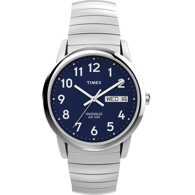Timex Easy Reader 35mm Blue Dial Steel Mens Quartz Watch T20031