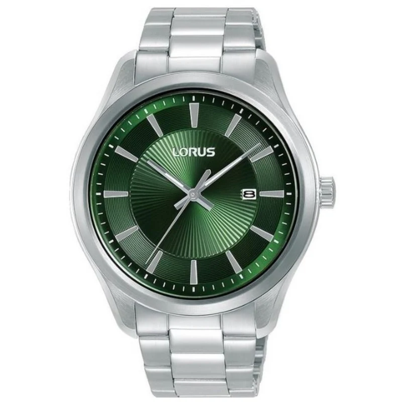 Lorus Signature Men's Green Dial Stainless Steel Bracelet Watch RH929RX9
