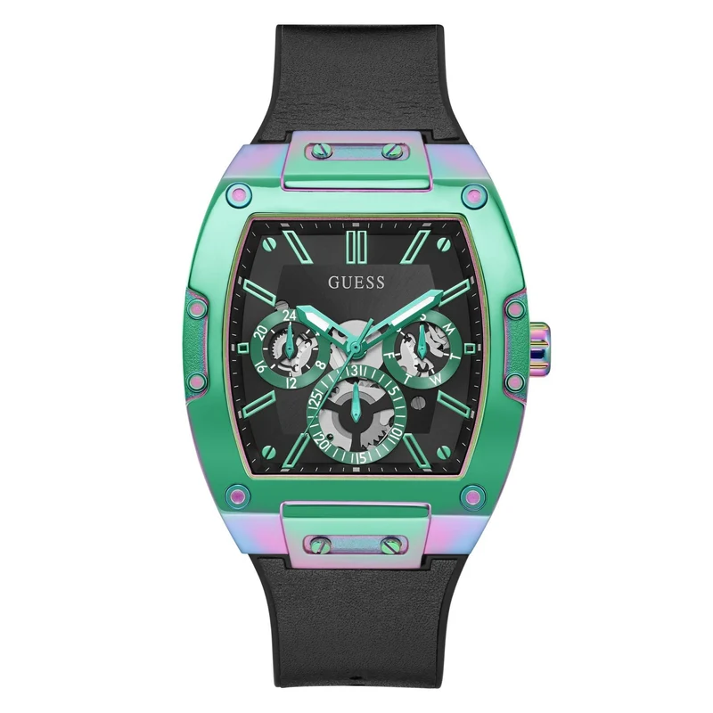 GUESS Multifunction Two-Tone Stainless Steel Black Dial Men’s Watch GW0202G5