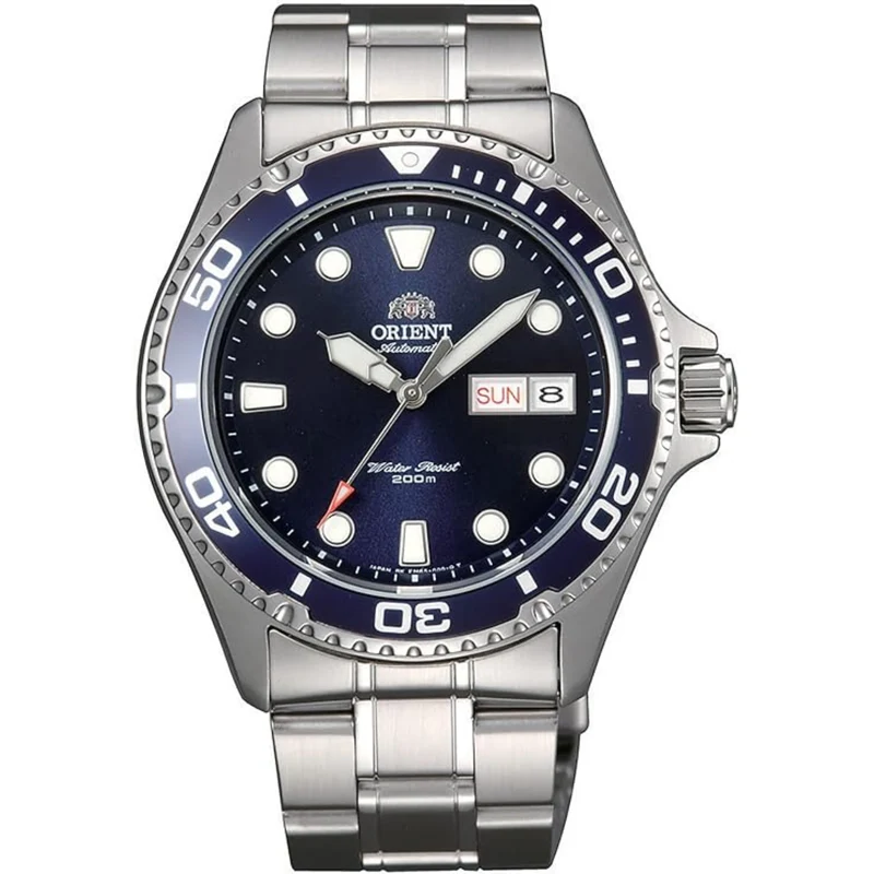 Orient Ray II 42mm Blue Dial Steel Mens Automatic Watch FAA02005D9