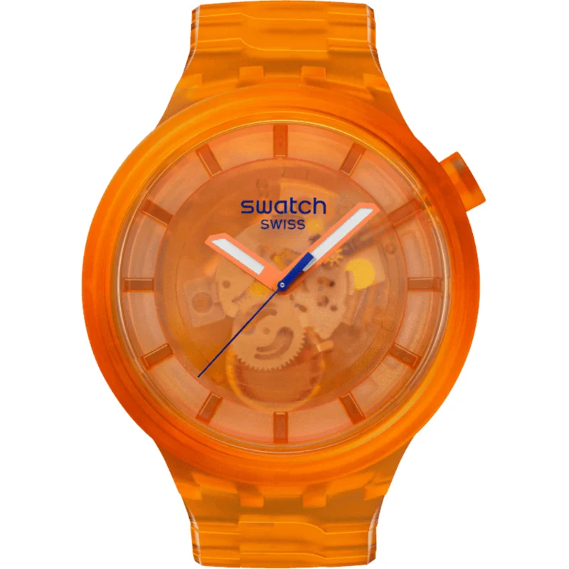 Swatch ORANGE JOY Orange Dial Orange Bio-Sourced Watch SB05O103