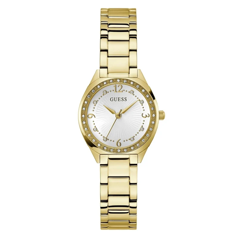 GUESS Gold Tone Analog White Dial Ladies Watch GW0767L2