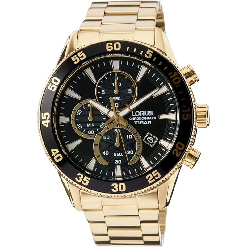 Lorus Sports Automatic Black Sunray Dial Men's Watch RM330JX9