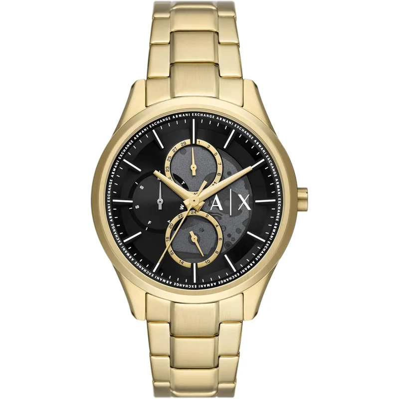 Armani Exchange Dante 42mm Chronograph Black Dial Steel Mens Quartz Watch AX1875