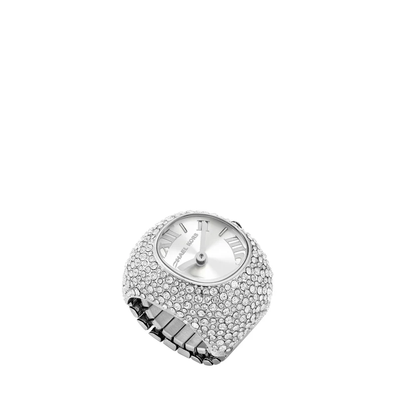 Michael Kors Rylee Two-Hand Stainless Steel Silver Dial Women's Watch Ring MK4848
