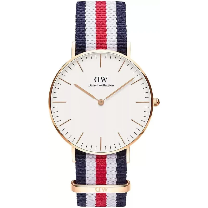 Daniel Wellington Classic 36mm White Dial Fabric Mens Quartz Watch DW00100030