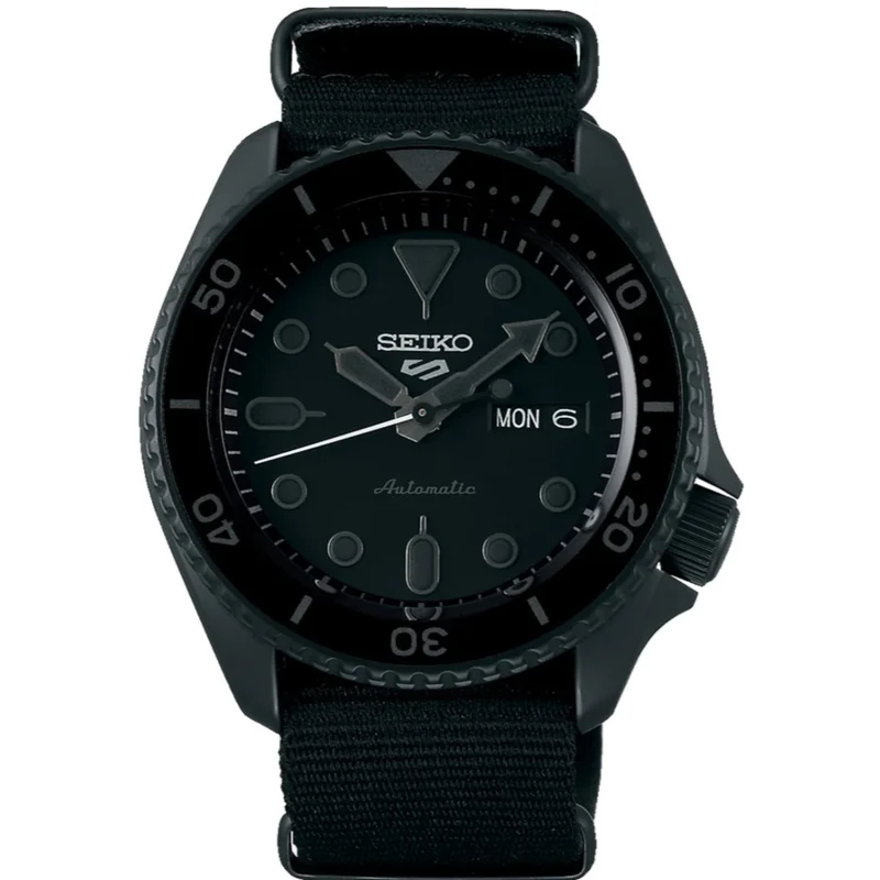 Seiko 5 Sports Black Nylon Strap Men's Watch SRPD79K1