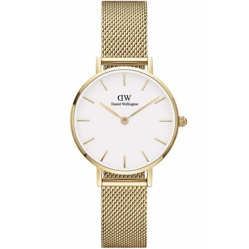 Daniel Wellington Petite 28mm White Dial Steel Ladies Quartz Watch DW00100350